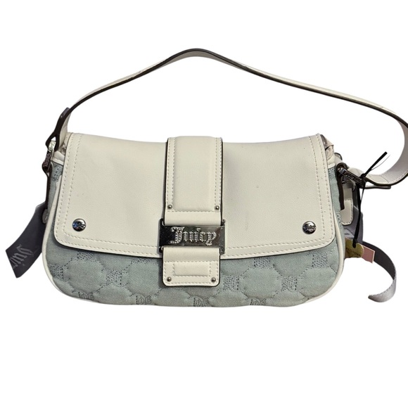 Juicy Couture light wash denim Y2Cute Flap crossbody/hand bag - Picture 2 of 12